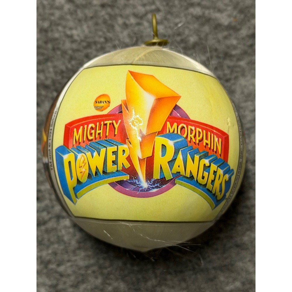 Vintage 1994 Mighty Morphin Power Rangers Satin Ball Christmas Ornament Rauch